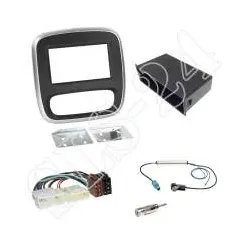 Opel Vivaro ab 2014 Autoradio 2-DIN+Ablagefach Einbaurahmen Radioblende schwa...