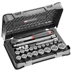 Steckschlüssel-Set 1/2" S.161B, 23-teilig