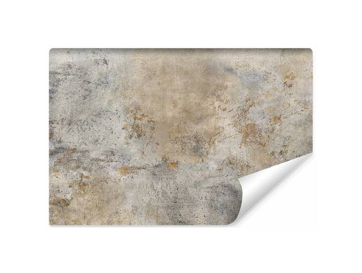 Muralo Fototapete Beton Muster Abstraktion für Wohnzimmer 270x180cm, Orange, Grau, Beige, Papier, Beton Optik, Rechteckig, 270x180 cm, Tapeten & Wandverkleidungen, Fototapeten