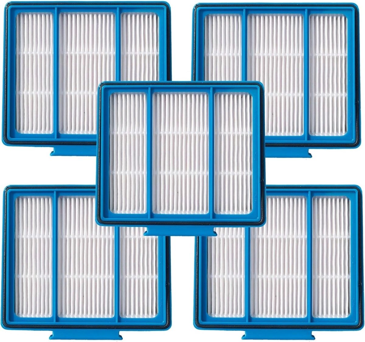 INF Lot de 5 filtres HEPA de remplacement compatible avec Shark ION, IQ, EZ AI – RVFFK950, ABS+fibre, Bleu