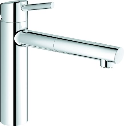 Grohe mitigeur d' Concetto 31214001 basse pression, bec extractible, chrome