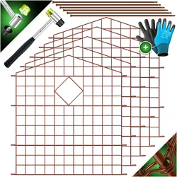 Kesser, Gartenzaun, Teichzaun Gartenzaun Steckzaun Komplettset Metall Zaunelement