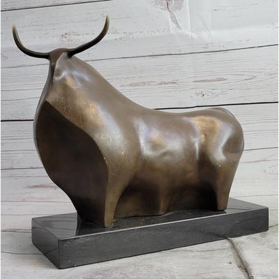 Bronzhaus Abstract Modern Art Clic Botero Bull Handcrafted Bronze Sculpture Figurine