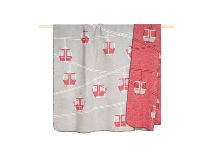 Wohndecke PAD Resort Gondola 150 x 200 cm , rot (grau, rot, weiß), B:150cm L:200cm, Baumwolle, Wohndecken, Wohndecke