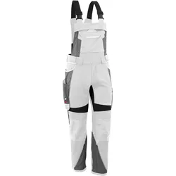 Latzhose "IRON" - N70 - weiß/grau