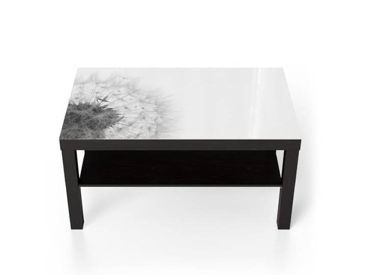 DEQORI Glastisch schwarz groß 90x50 cm Motiv Flüchtige Schönheit ausgefallener Beistelltisch aus Glas Hochglanz Couchtisch fürs Wohnzimmer moderner Couch Tisch mit Design
