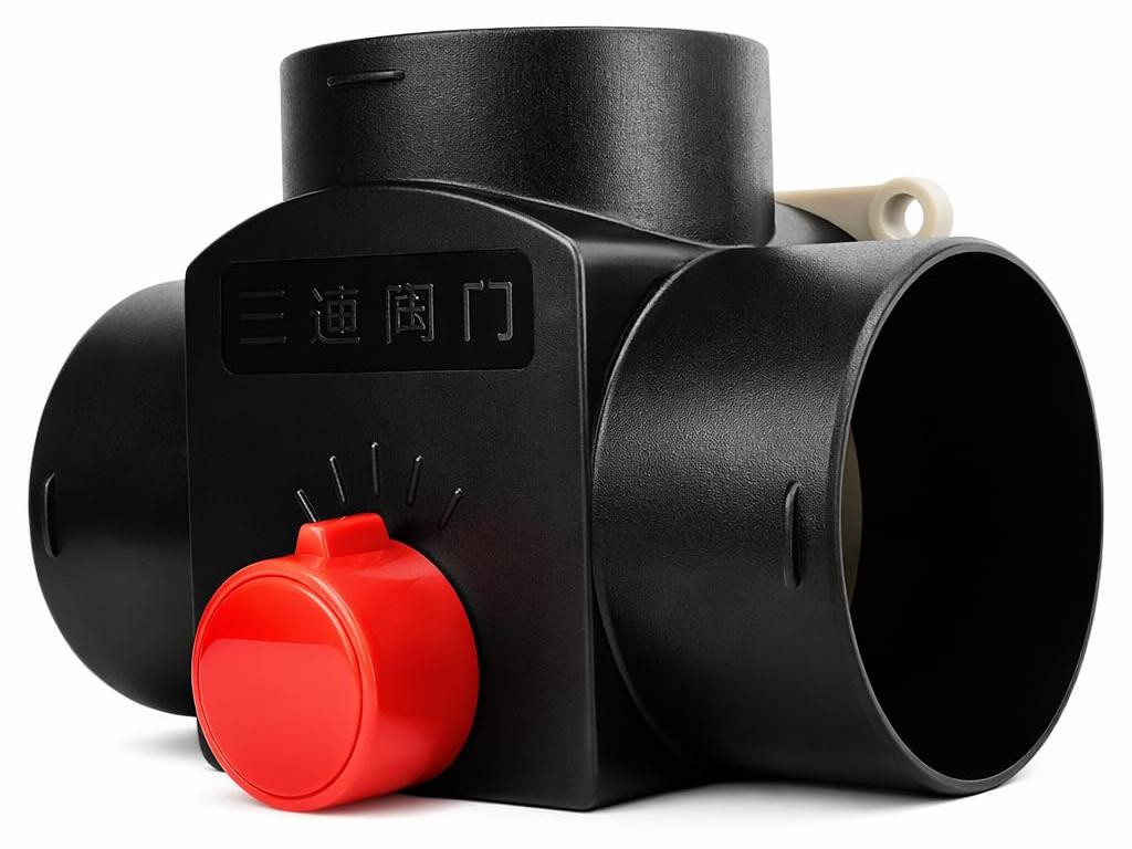 Merkloos Verstelbaar T-stuk Ventilatiekanaal 75 mm voor Standkachel