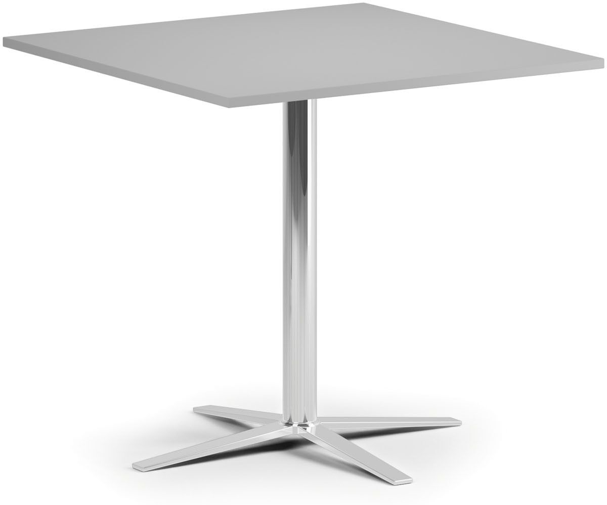 B2B Partner Couchtisch AURA, 60x60 cm, chrom Fußgestell, grau