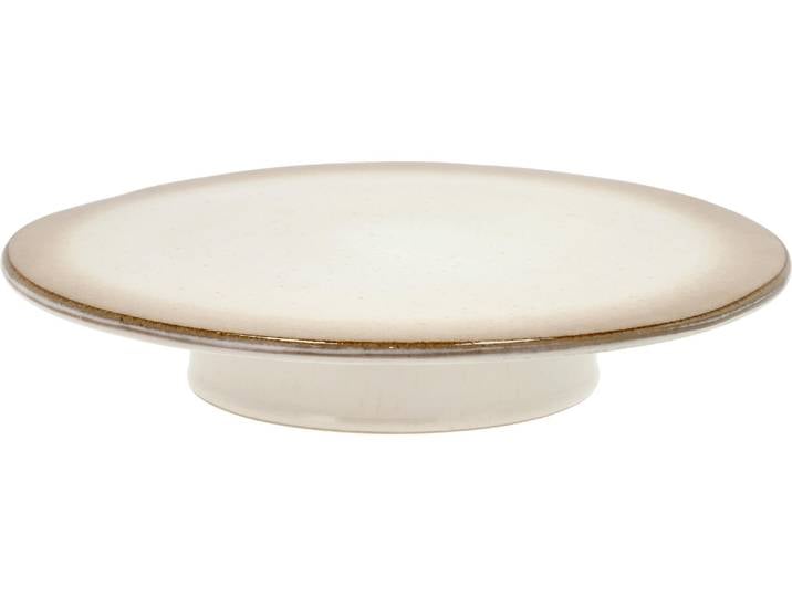 Tortenplatte BITZ, beige (natur), H:5,5cm Ø:30cm, Steingut, Servierplatten, Tortenplatte