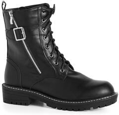 Wide Width Women's Ocean Lace Up Boot by Cloudwalkers in Black (Size 10 W)