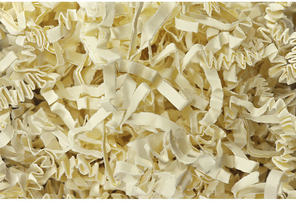 kaiserkraft SizzlePak Papier-Füllmaterial, 10 kg, Füllvolumen 350 l, creme