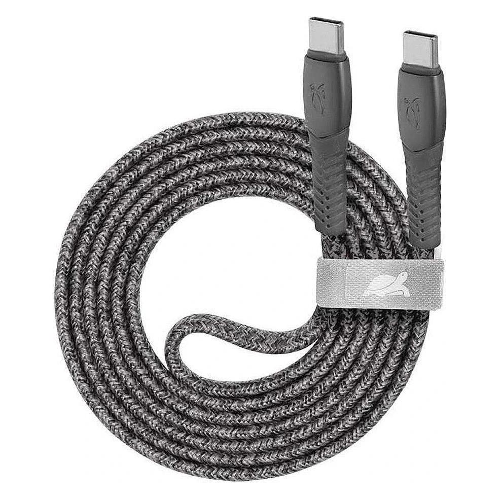 Rivacase Flaches Nylon-Ladekabel (1.20 m, USB 2.0, 60 W) (PS6105GR12)