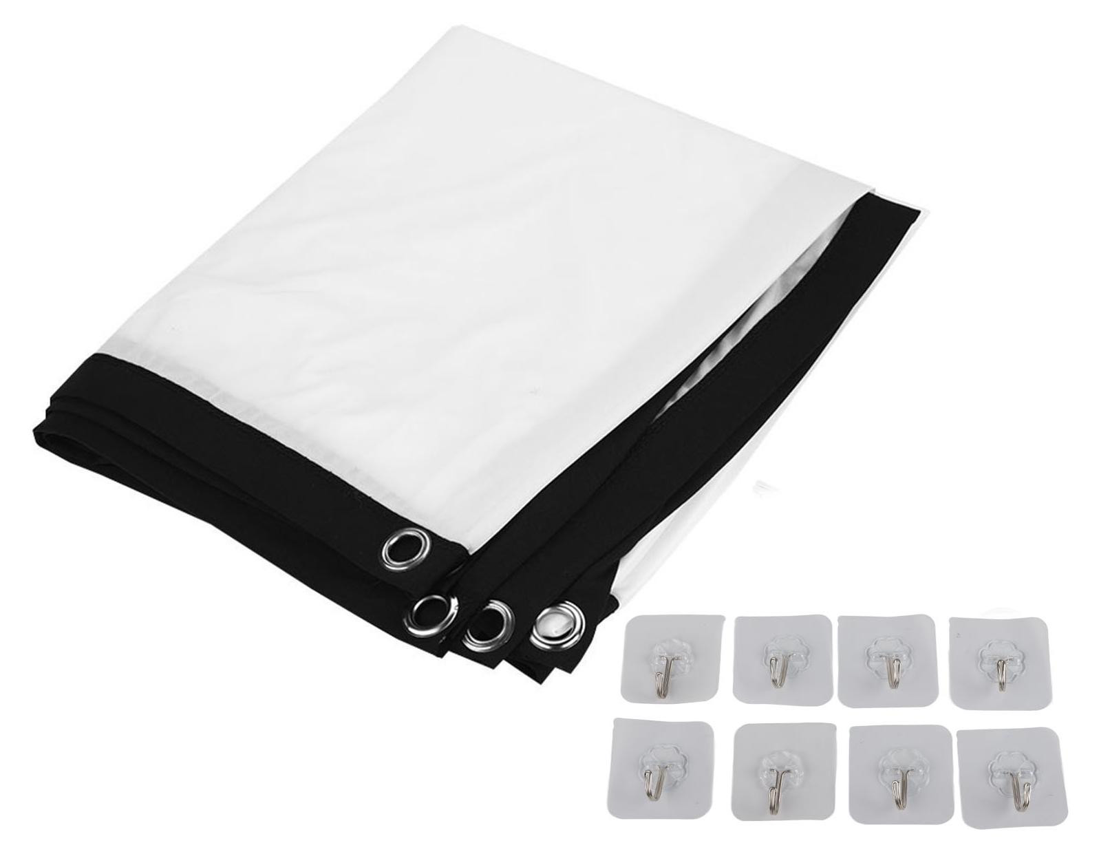 Gistuch HD-projectiescherm 100 inch (254 cm) 16:9, geschikt voor 3D-films, draagbaar projectiescherm