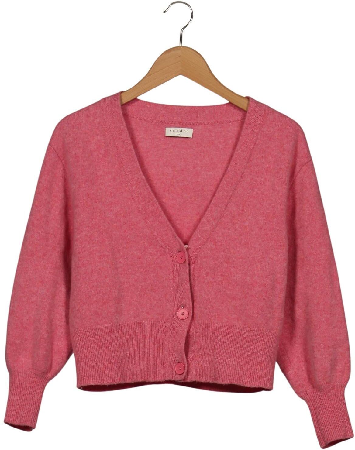 Sandro Damen Strickjacke, Pink, Gr. EU 38 (Sandro 2), Wolle - Second Hand