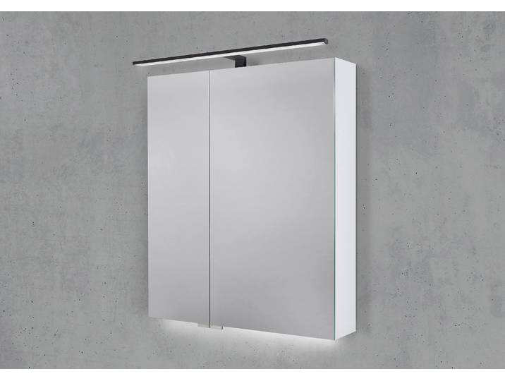 Spiegelschrank 60 cm mit MULTI LED Aufsatzleuchte