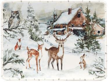 "Certified International Winter Frost Rectangular Platter 16"" x 12"" - 16"" x 12"" x 1.25"""