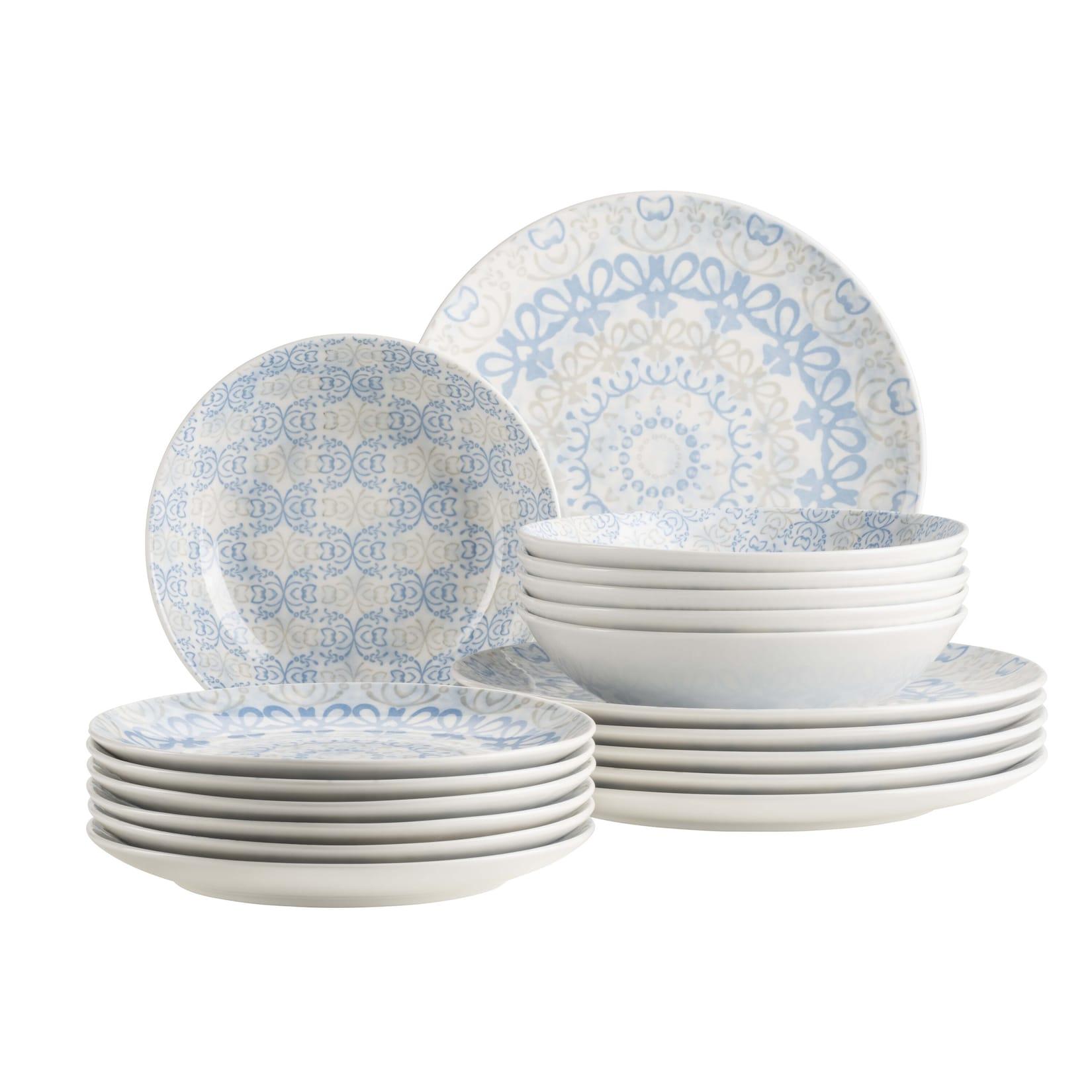 Mäser Teller Set, Porzellan Ornea