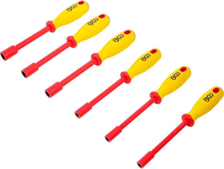 VDE Tournevis à douille hexagonale SW 5\,5 - 12 mm Jeu de 6 pcs.