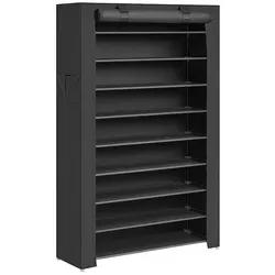 Songmics Schuhregal schwarz 100/28/160 cm schwarz, 100x160x28 cm