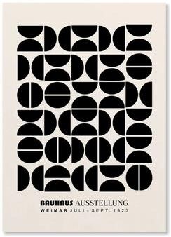 Inspire Essentials Abstract Bauhaus Orange Geometric Wall Art Canvas Prints 15 19.69 27.56 In