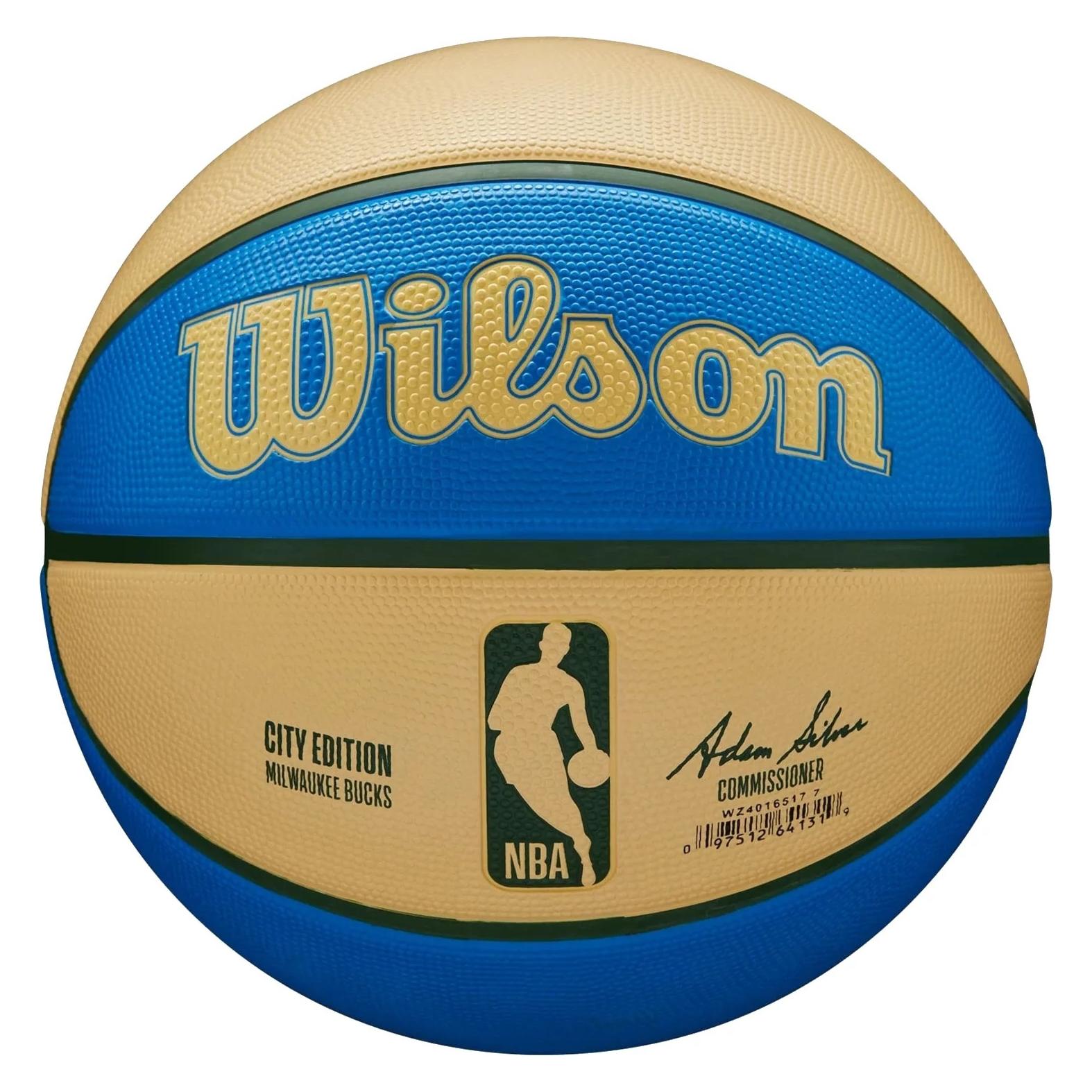 Wilson NBA Team City Edition Milwaukee Bucks Basketball (7) (WZ4016517ID)