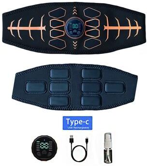 Quick Pick Pro EMS Muscle Stimulator Ab Toning Belt USB Rechargeable Ab Trainer For Home Fitness EMS Muscle Stimulator Ab Toning Belt USB Rechargeable Ab Trainer For Home Fitness