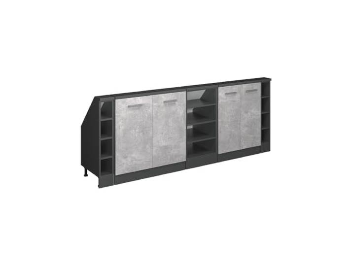 Vicco Küchenschrank für Dachschrägen R-Line, Beton, 210 cm