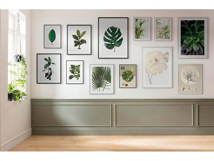 Bild KOMAR Monstera Leaf , grün (farbe bild(er): bunt), B:50cm H:70cm, Holz, Papier, Bilder, Bild, Wandbild zur Dekoration - ohne Rahmen