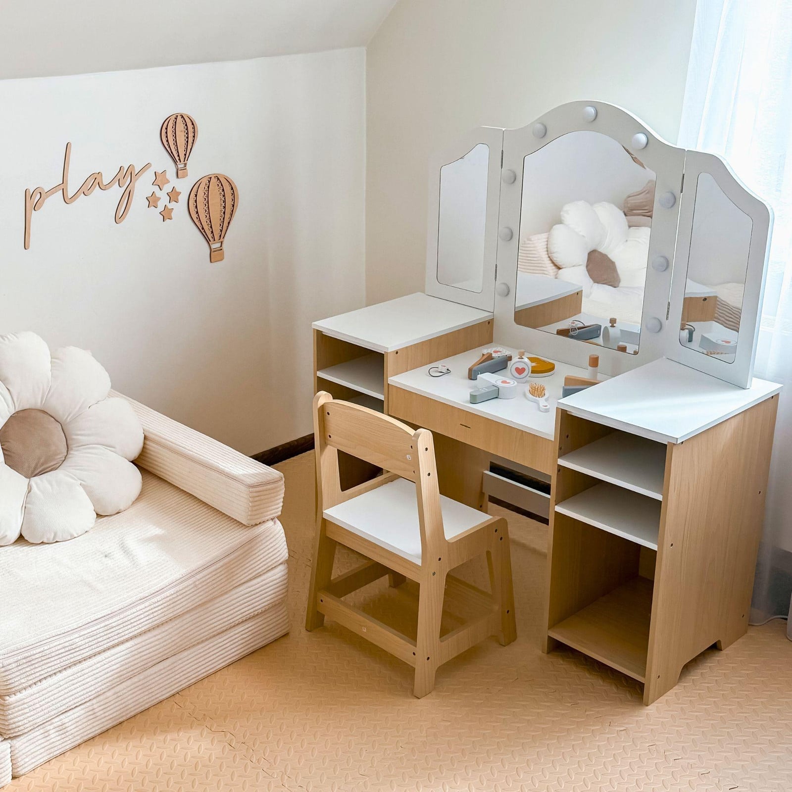 Mamabrum Kindertoilet met LED-verlichting en accessoires