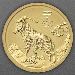Goldmünze 1/20oz "Ziege" 2027 Lunar III – Year of the Goat (Australien)