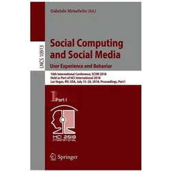 Social Computing and Social Media. User Experience and Behavior, Fachbücher