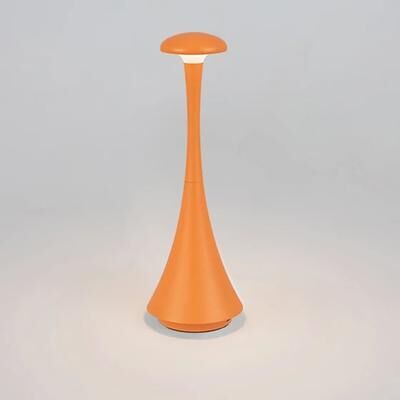 Smart Shopping Spot Rechargeable Mushroom Touch Bedside Lamp Wireless USB C Table Light orange
