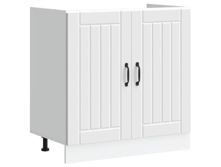 Leasha Küchenunterschrank Lucca, Weiß, 80 x 46 x 81,5 cm, Holz