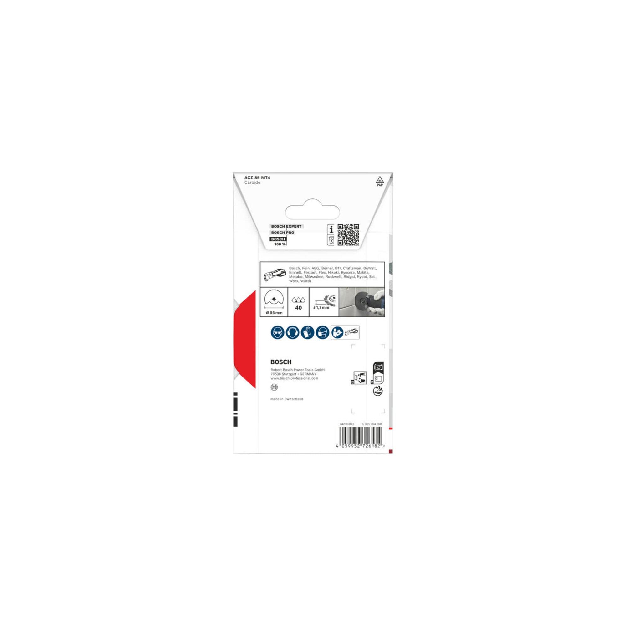 BOSCH ACZ 85 MT4 Multi Material Segmentsägeblatt, Starlock, 85 mm (2608669266)