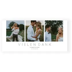 Dankeskarte Hochzeit: Drei Fenster