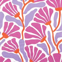 Serviette Retro Bloom 20tlg. Papier Bunt