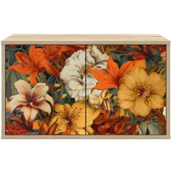 vidaXL, TV Möbel, Labeler (Lilienmuster) (33 x 69 x 40 cm)