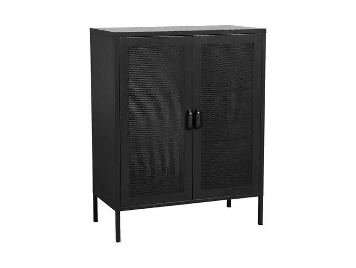 en.casa Sideboard, Falköping 80x40x101,5cm Schwarz