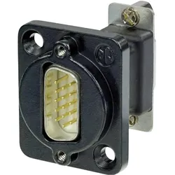 Neutrik D-SUB Adapter D-SUB-Stecker 15pol., Elektronikkabel + Stecker, Schwarz