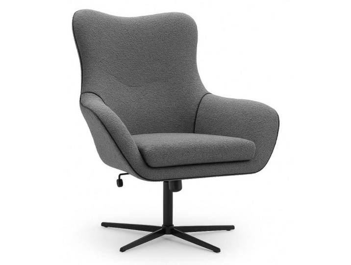 Sepro Meble Sessel Grau Lisa Drehbar Mit Verstellbarer Rückenlehne, 88x110x106 cm, Wohnzimmer, Sessel, Polstersessel