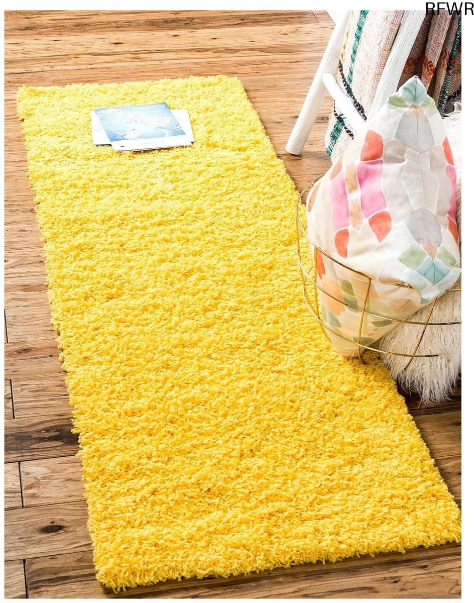 RFWR Modern Pluche Shag Tapijt Turquoise 152 x 244 cm