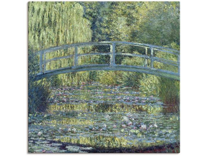 Leinwandbild ARTLAND Der Seerosenteich, Harmonie in Grün , grün (farbe bild(er): grün), B:100cm H:100cm, Bilder, Leinwandbild, auf Holzrahmen gespannt