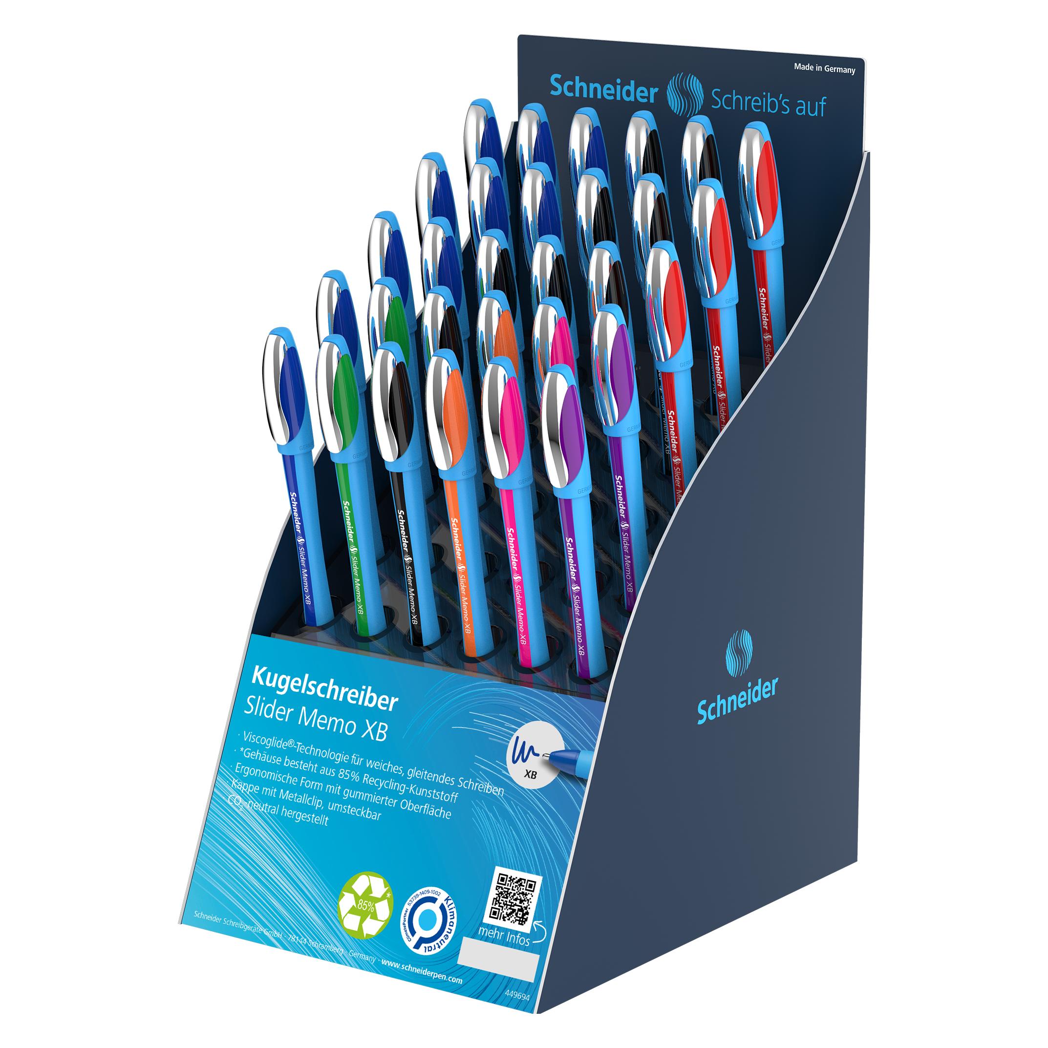 Schneider Display Kugelschreiber Slider Memo XB (30x) (304041)