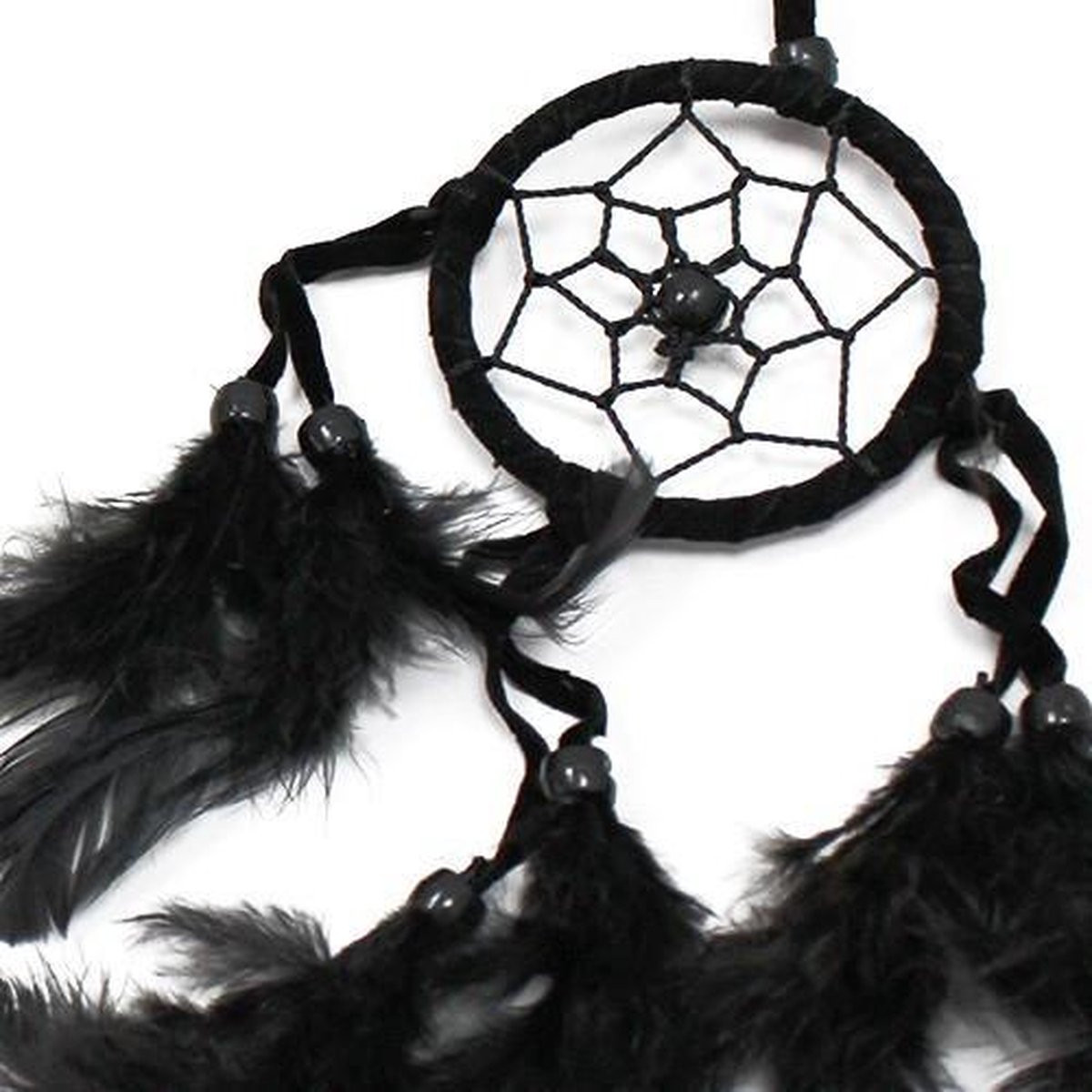 Ancient Wisdom Bali Dreamcatcher Klein Rond Zwart Wit Rood 6 stuks