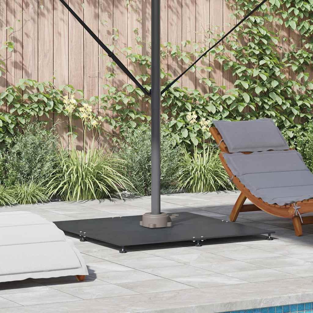 Maison Exclusive - Sonnenschirmständer 52 kg Dunkelgrau Stahl Quadratisch