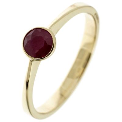 Goldring JOBO "Rubinring" Gr. 50, rot (gelbgold 333), Fingerringe, Damen, 50, Gelbgold 333, Goldring, 333 Gold mit Rubin