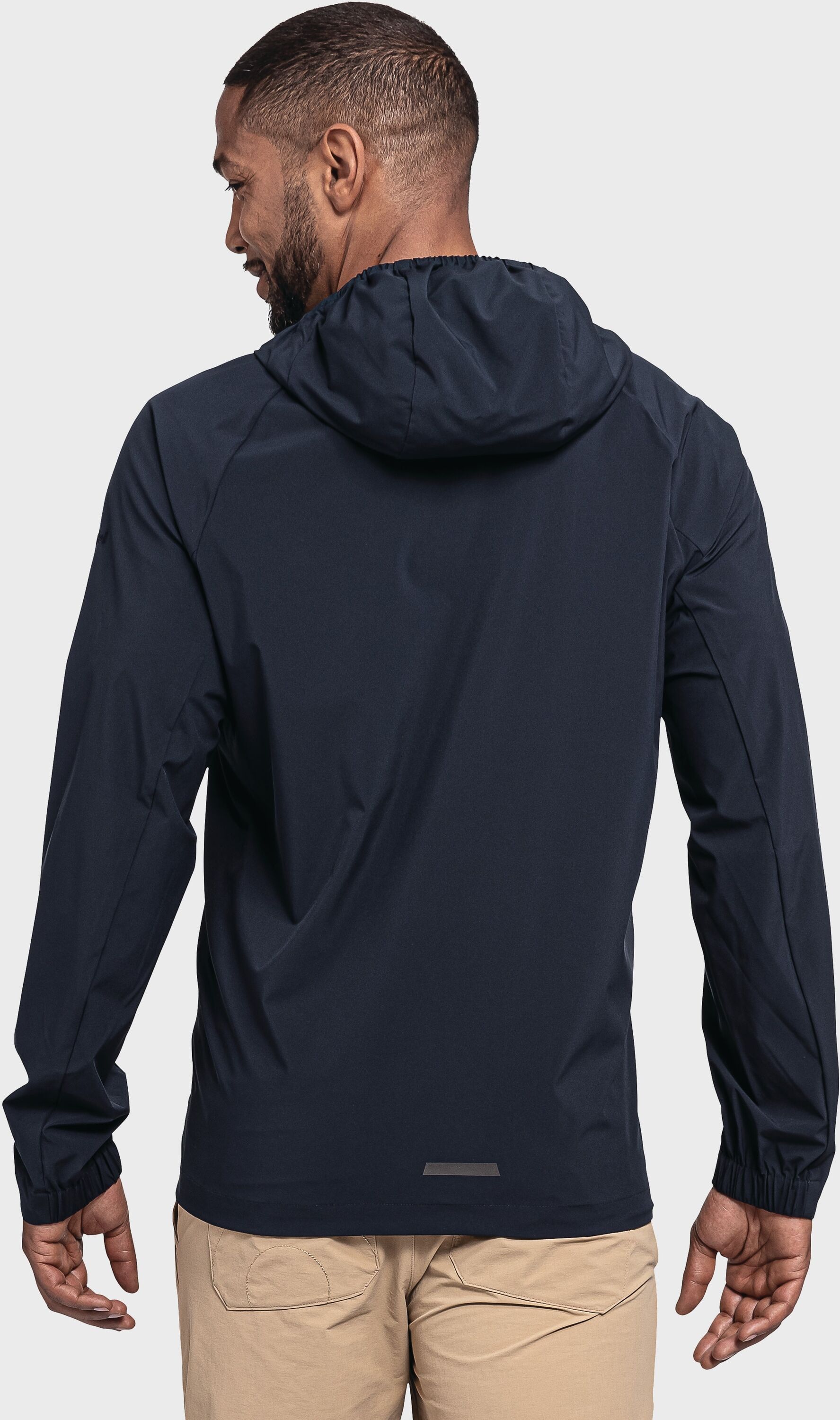 Outdoorjacke SCHÖFFEL "Jacket Graz M", Herren, Gr. 50, blau (8820, blau), Oberstoff : 90% Polyester 10% Elasthan (Coating: Polyurethan) Futter : 90% Polyester 10% Elasthan (Coating: Polyurethan), relaxed fit, hoch geschlossener Ausschnitt, Jacken Outdoorj