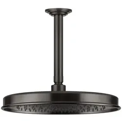 Gessi Venti20 Antikalk-Kopfbrause, D328mm, mit Gelenk und Deckenarm Sondermaß angeben 110-1900mm, Deckenmontage, 65155707, Farbe: PVD