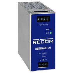 RECOM REDIIN480-24 Hutschienen-Netzteil (DIN-Rail) 24 V 20 A 480 W Anzahl Ausgänge:1 x Inhalt 1 St.