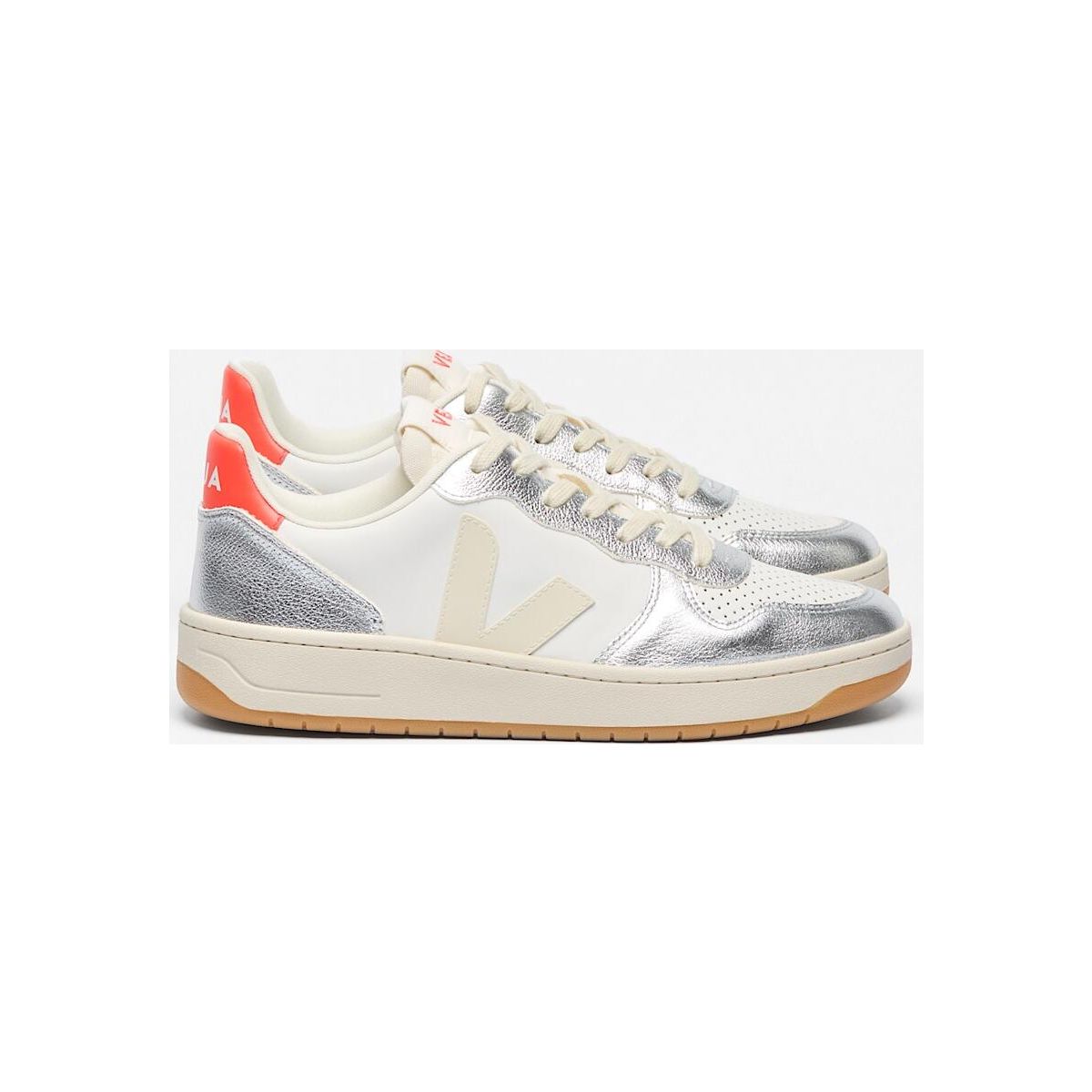 Veja V-10 Prime Women white pierre silver 37 VI0220867A370